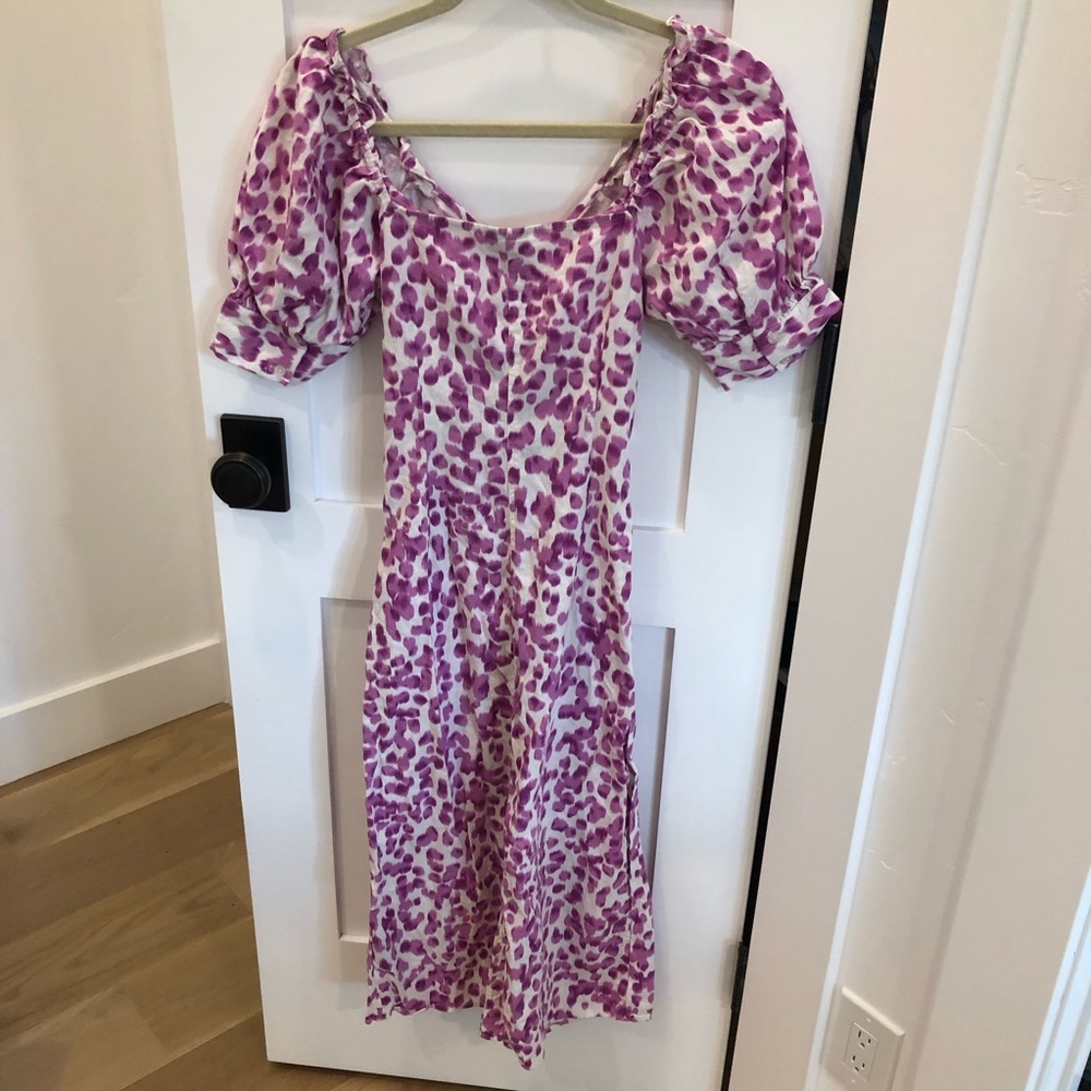 Who what wear purple leopard dress